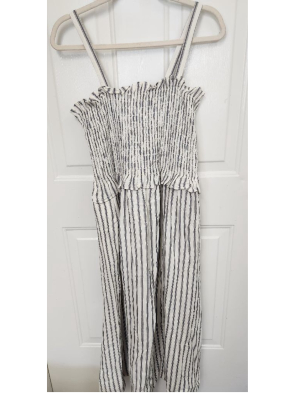 Universal Thread Cream Black Striped Dress